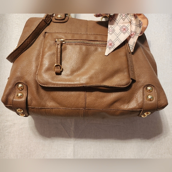 Linea Pelle Dylan Crossbody Tote "Coffee Bean" -Italian Leather-NWOT-$455 RETAIL - Picture 5 of 16